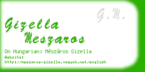 gizella meszaros business card