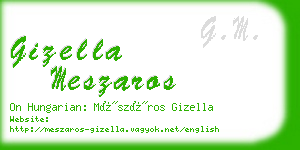 gizella meszaros business card